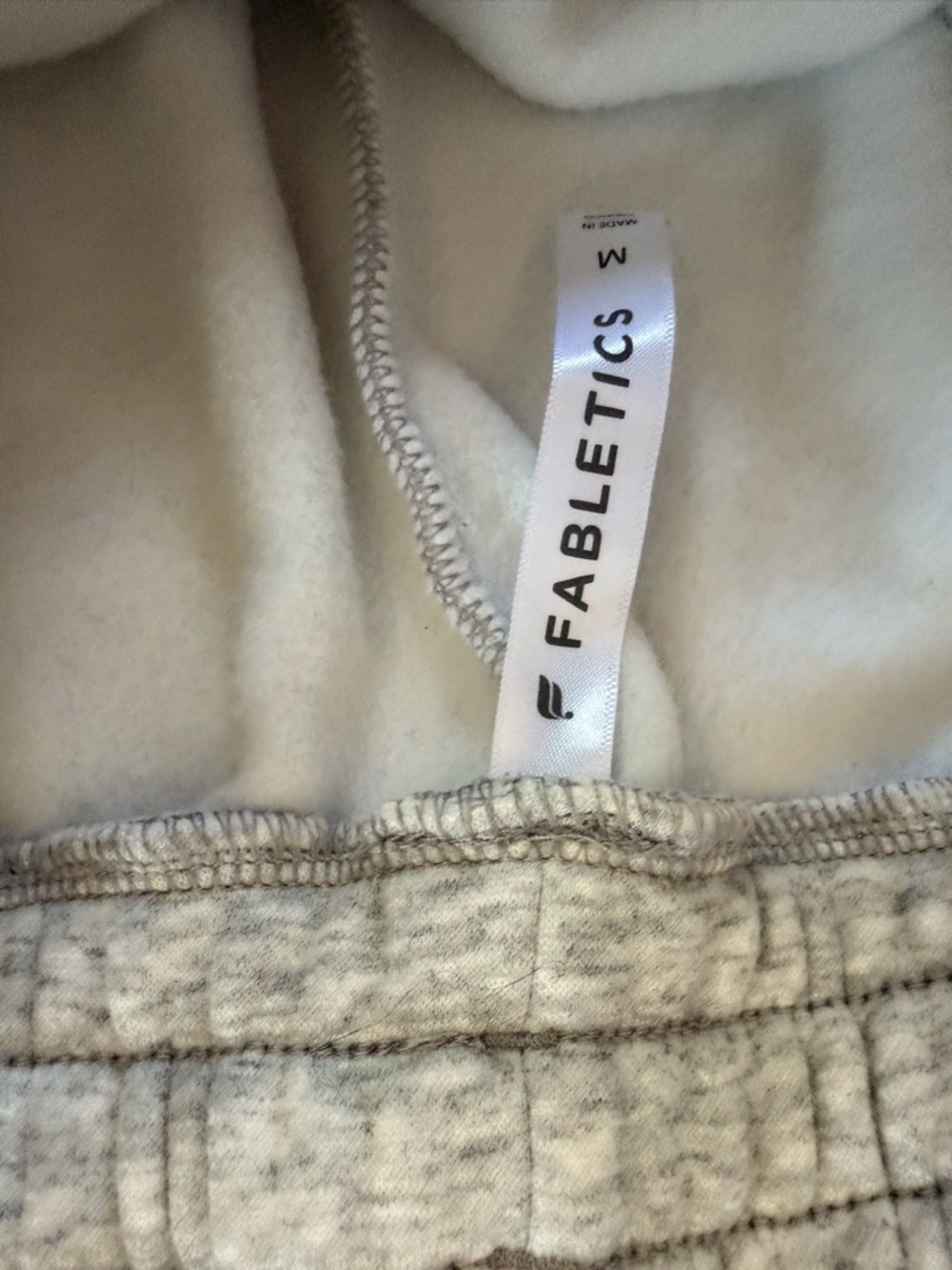 Fabletics Cozy Fleece Heather Gray Pull-On Joggers - Picture 4 of 4